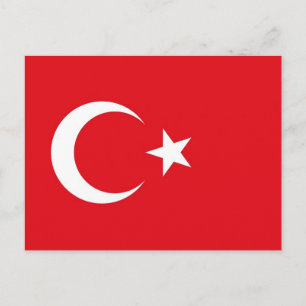 vykort med Flagga av Turkiet