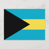 vykort med Flagga Bahamas
