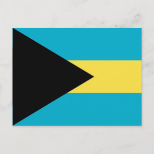 vykort med Flagga Bahamas