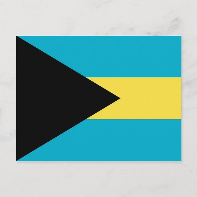 vykort med Flagga Bahamas (Framsida)