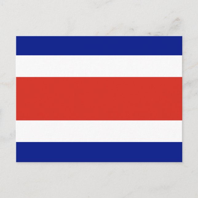vykort med Flagga Costa Rica (Framsida)