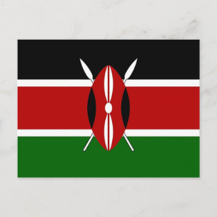 Vykort med Flagga från Kenya