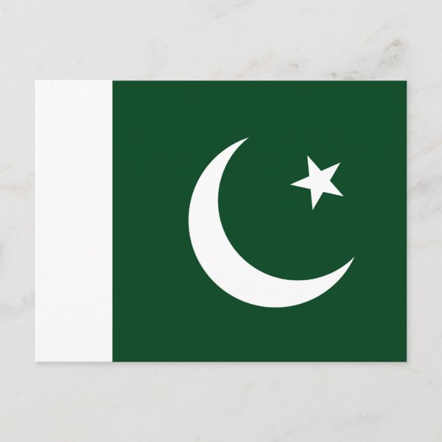 Vykort med Flagga i Pakistan (Framsida)