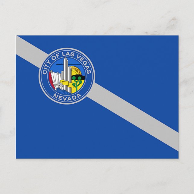Vykort med Flagga Las Vegas City, USA (Framsida)