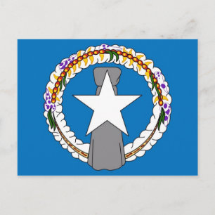 vykort med Flagga Nordmarianerna