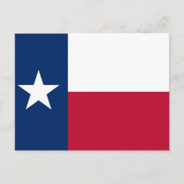 vykort med Flagga Texas State - USA