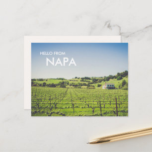 Vykort med foto av Napa Winery