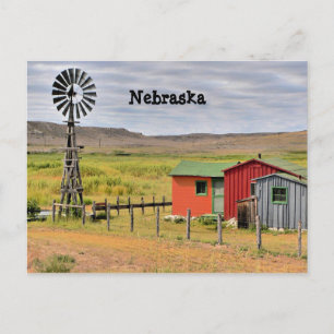 Vykort med foto av Nebraskas landskap