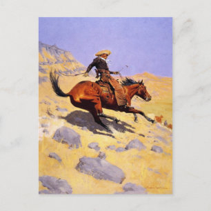 Vykort med Frederic Remington-målning
