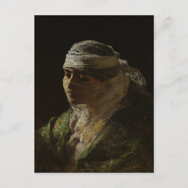 vykort med Frederick Arthur Bridgman Painting (Framsida)