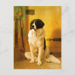 Vykort med gammalt 1852-Hund färgutskrift