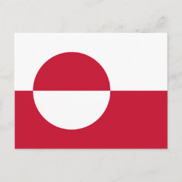 vykort med Grönlands Flagga