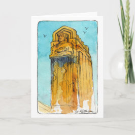 Vykort med Guardian of Traffic i vikt hälsning