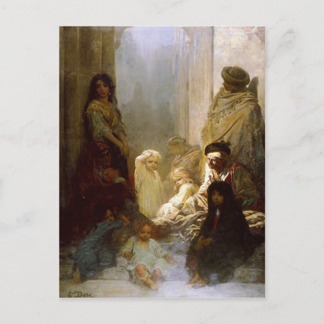 vykort med Gustave Dore-målning (Framsida)