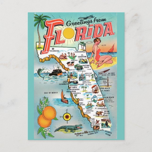 Vykort med hälsningar från Florida (Framsida)