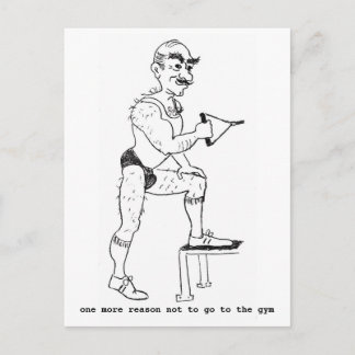 vykort med handdragen karikatyr