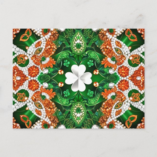 Vykort med irländska färger design (Framsida)