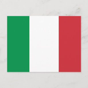 Vykort med Italiens flagga