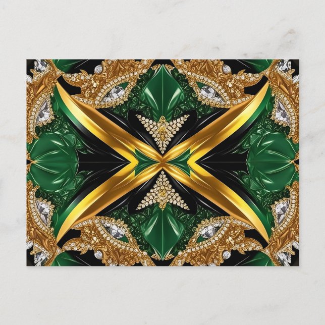 vykort med Jamaica Färg Design (Framsida)