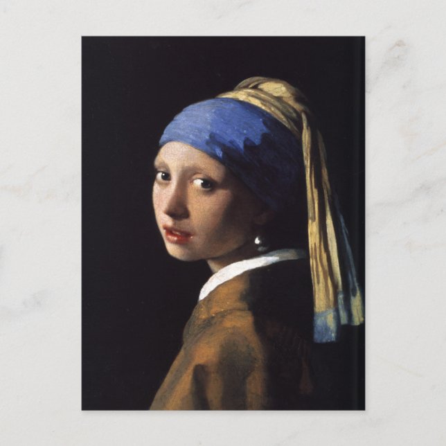 vykort med Johannes Vermeer-målning (Framsida)