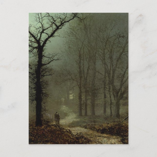 vykort med John Atkinson Grimshaw-målning (Framsida)