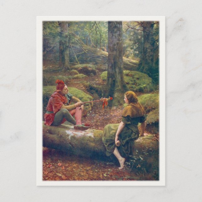 vykort med John Collier-målning (Framsida)