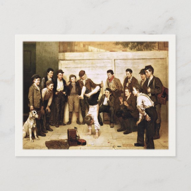 vykort med John George Brown-målning (Framsida)