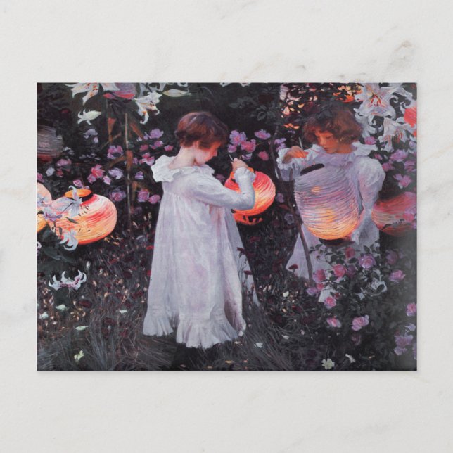 vykort med John Singer Sargent-målning (Framsida)