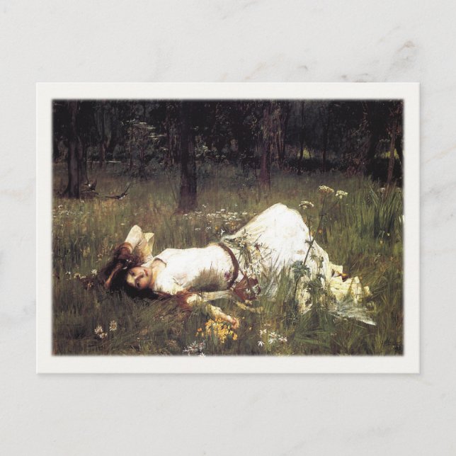 vykort med John William Waterhouse Painting (Framsida)