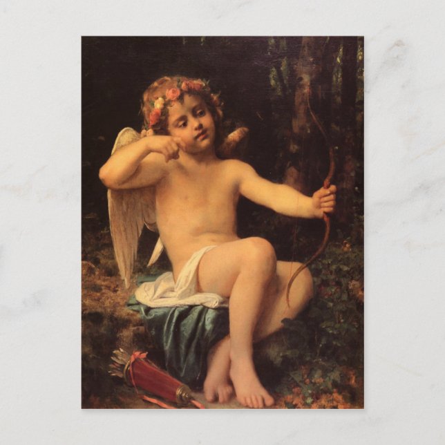 vykort med Léon Bazile Perrault-målning (Framsida)