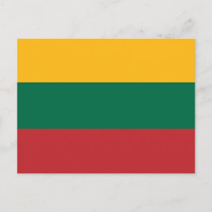 Vykort med Litauens flagga