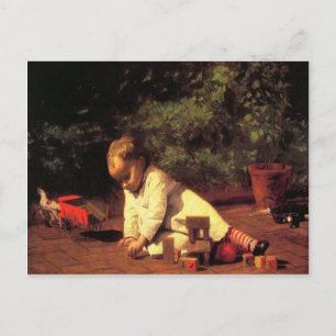 vykort med målning av Thomas Eakins