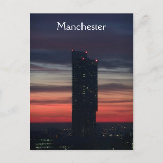 Vykort med Manchester solnedgång