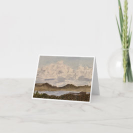 Vykort med moln över Mono Lake