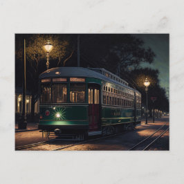 Vykort med New Orleans-spårvagn