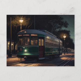 Vykort med New Orleans-spårvagn