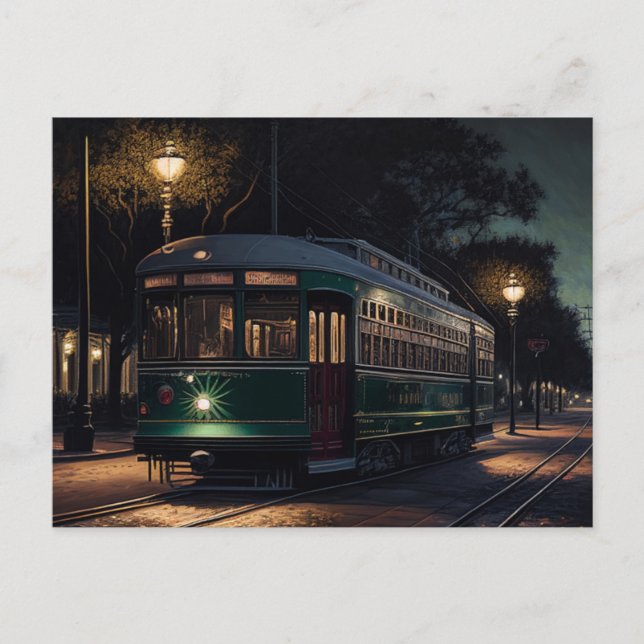 Vykort med New Orleans-spårvagn (Framsida)