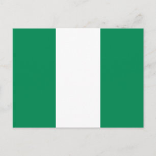 Vykort med Nigerias flagga