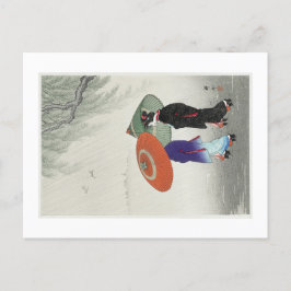 vykort med Ohara Koson-design