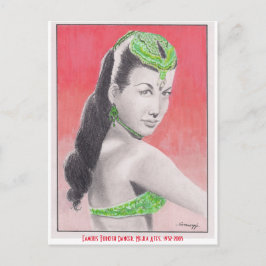 Vykort med orig. konst turkiska dansareNejla åt