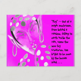 vykort med originalkonst - Fuchsia Fairy/Elf