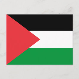 Vykort med Palestinas flagga