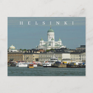 Vykort med panoramautsikt över Helsingfors