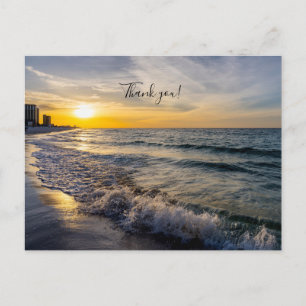 Vykort med Pensacola Splashing Waves Sunrise Tack