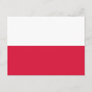 Vykort med Polens flagga