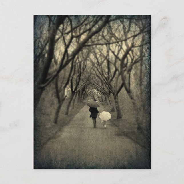 Vykort med promenad i parken (Framsida)