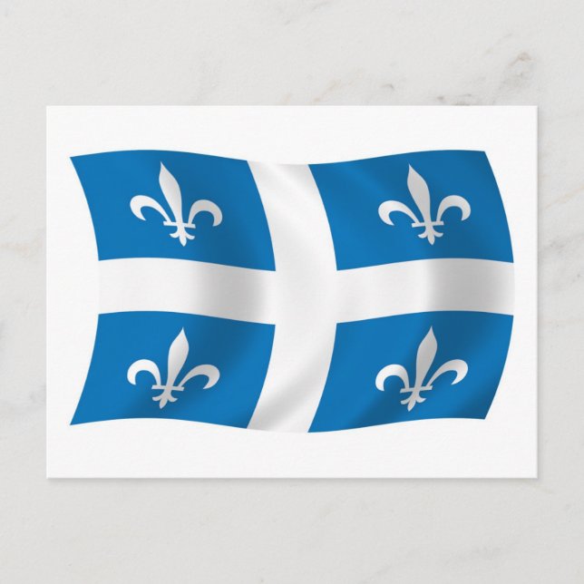 Vykort med Québecs flagga (Framsida)