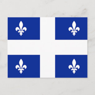 Vykort med Québecs flagga, Kanada