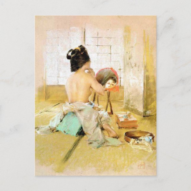 vykort med Robert Frederick Blum-målning (Framsida)