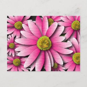 Vykort med rosa gerbera